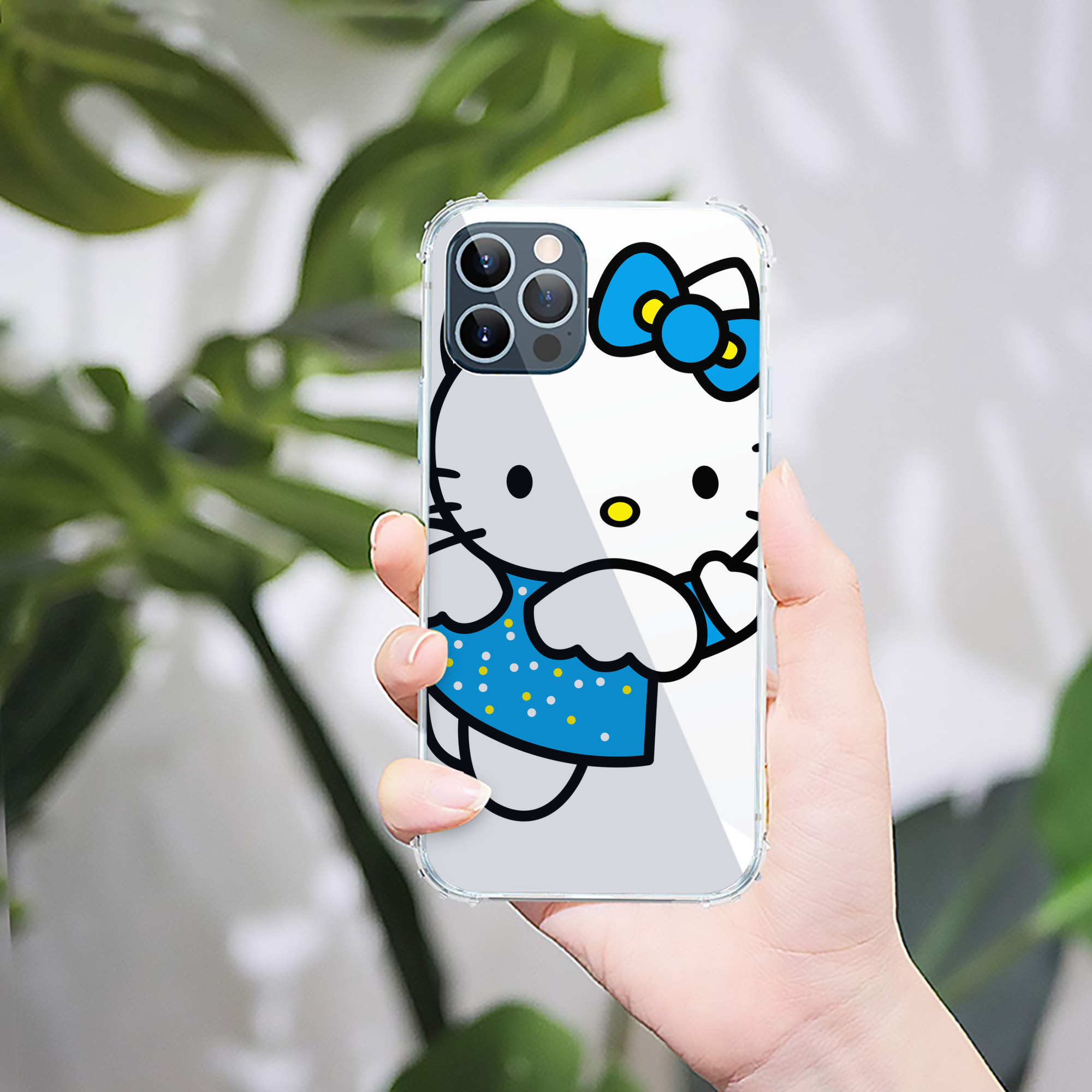 （画像用） Hello Kitty ハローキティ 【iPhone 12シリーズ対応】透明スマホケース（クリアソフトケース）